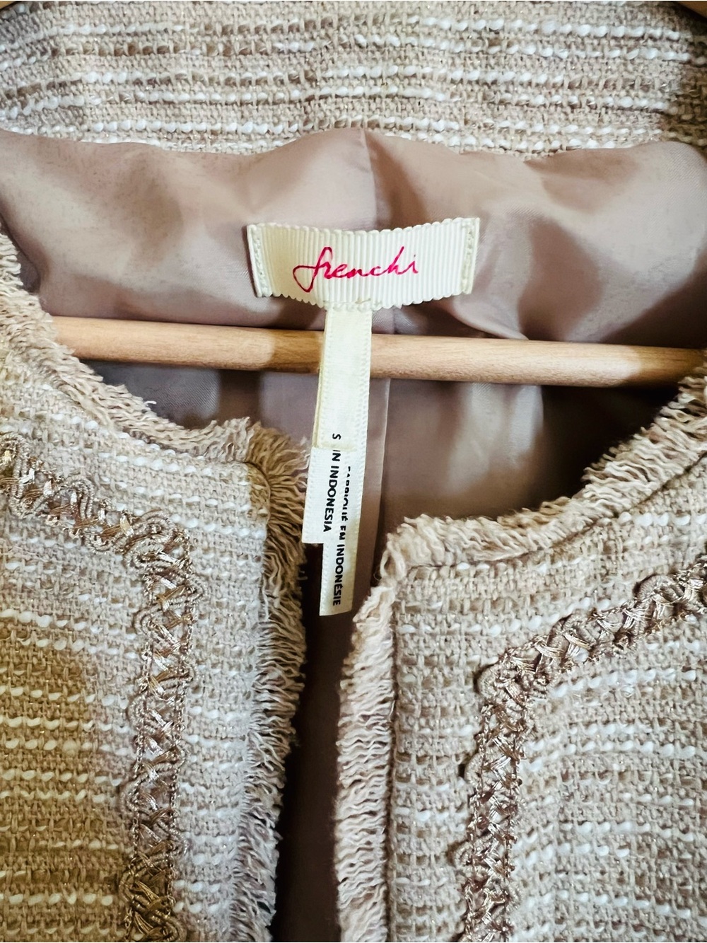 Frenchi Tweed Open Front Blazer - Picture 4 of 6